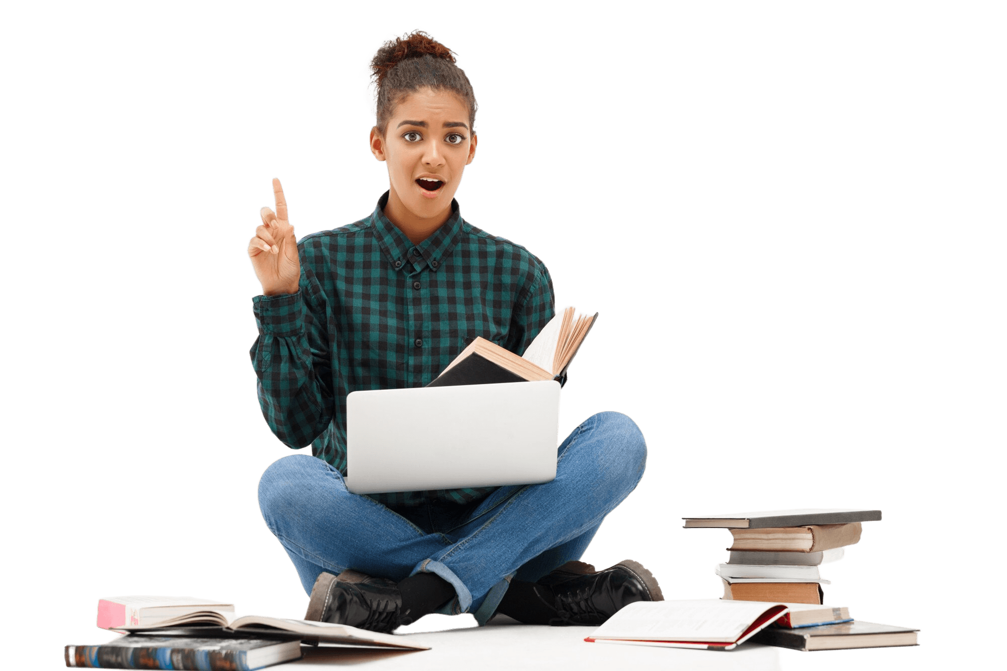 Student learning with books