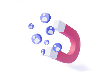 Magnet attracting people
